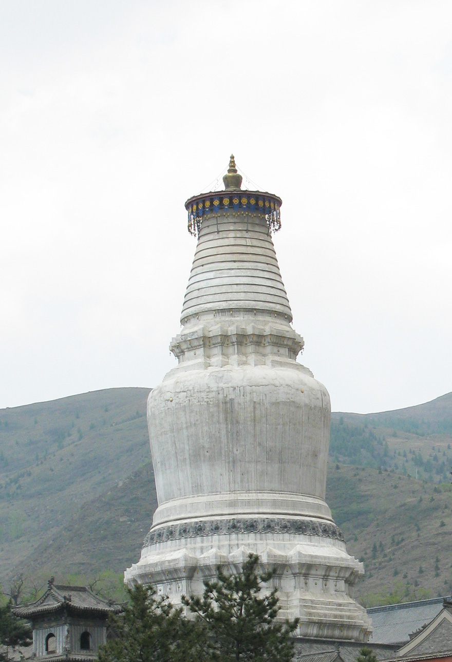 Great White Pagoda Containing Buddha Relics Wutai Shan China